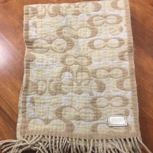 Authentic Coach merino wool scarf